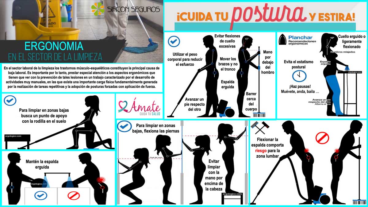 Ergonomía en el sector de la limpieza